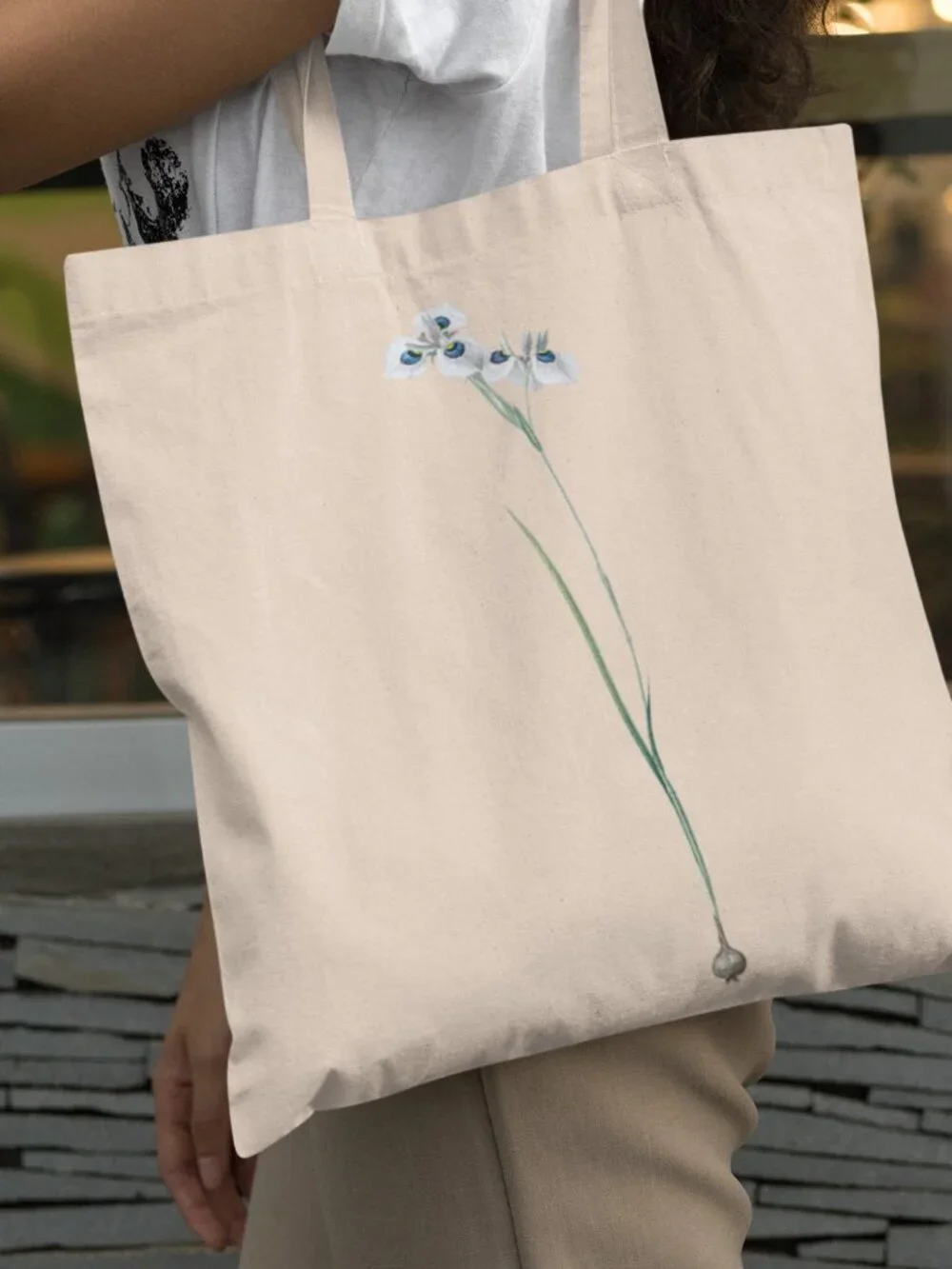 Glaucopis Vintage Floral Print Graphic Canvas Tote Bag